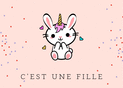 C'est une fille, un tendre petit lapin